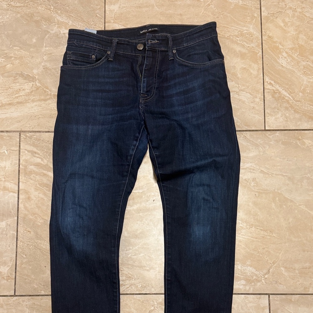Mavi Men's Deep Indigo Slim Jeans